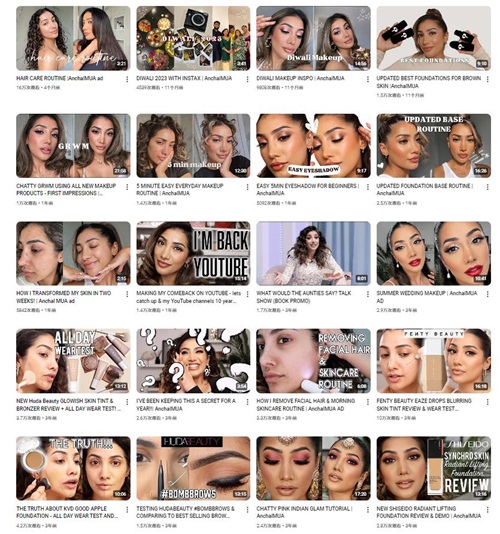YouTube網(wǎng)紅推廣:英國美妝產(chǎn)品測評達(dá)人頻道內(nèi)容