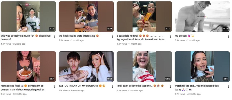 YouTube達(dá)人推廣:美國情侶生活分享KOL博主頻道內(nèi)容