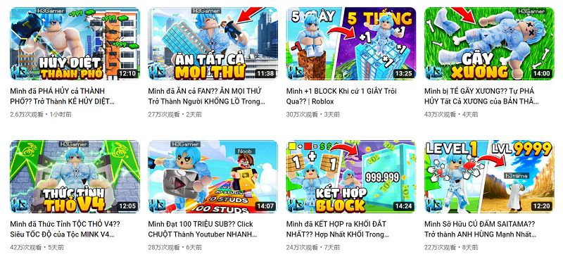 Youtube越南游戲網(wǎng)紅海外網(wǎng)紅作品