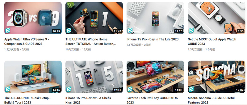 22.7萬粉絲的Youtube美國3C類博主頻道內(nèi)容