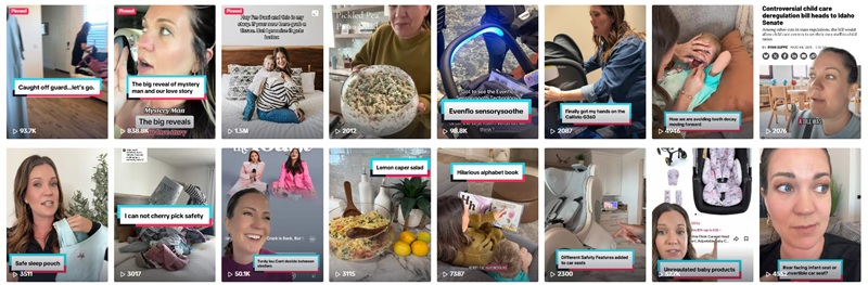TikTok網(wǎng)紅推廣:美國母嬰寶媽類好物分享博主頻道內(nèi)容