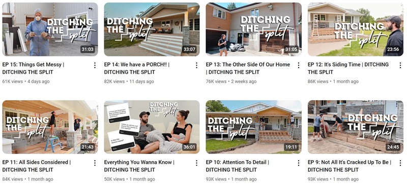 YouTube網(wǎng)紅:加拿大生活家居DIY周邊博主頻道內(nèi)容