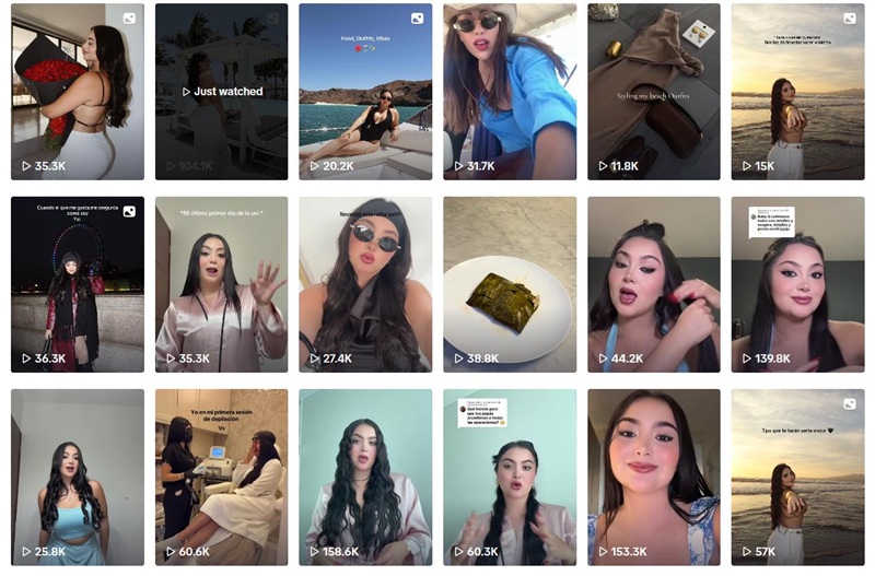 TikTok網(wǎng)紅推薦:墨西哥時(shí)尚女裝博主頻道內(nèi)容