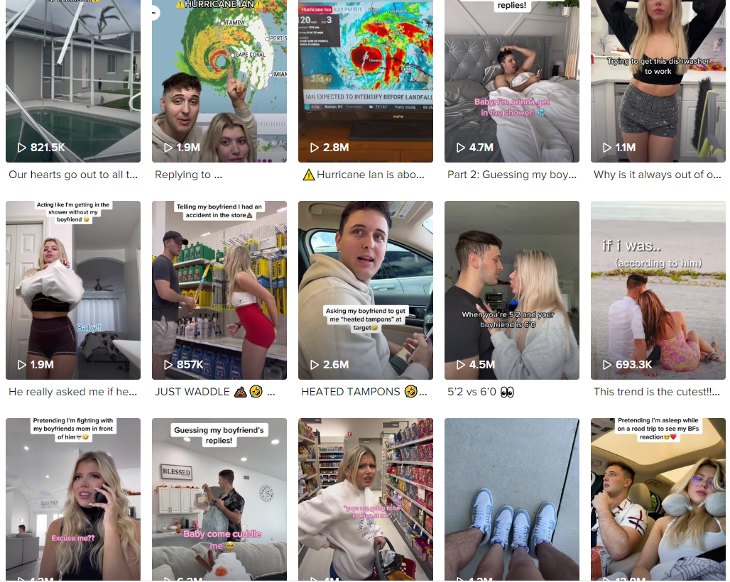 Tik Tok泰國紅人頻道內(nèi)容