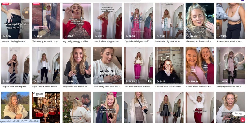 tiktok英國紅人穿搭時(shí)尚博主頻道內(nèi)容