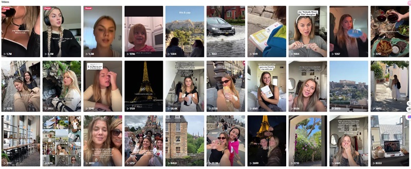 TikTok紅人推廣:美國旅游日常分享尾部博主頻道內(nèi)容