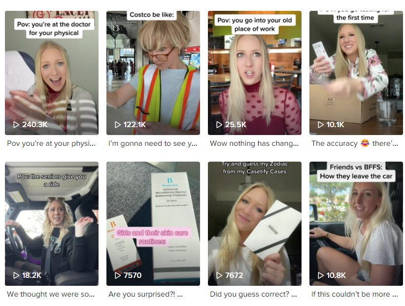 Tik Tok泰國紅人頻道內(nèi)容