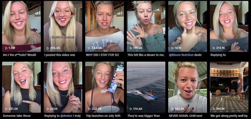 200W粉絲tiktok美國(guó)護(hù)膚美妝大網(wǎng)紅頻道內(nèi)容