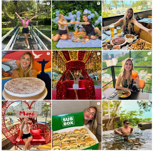 Instagram網(wǎng)紅營(yíng)銷:巴西旅行情侶美食推薦博主頻道內(nèi)容